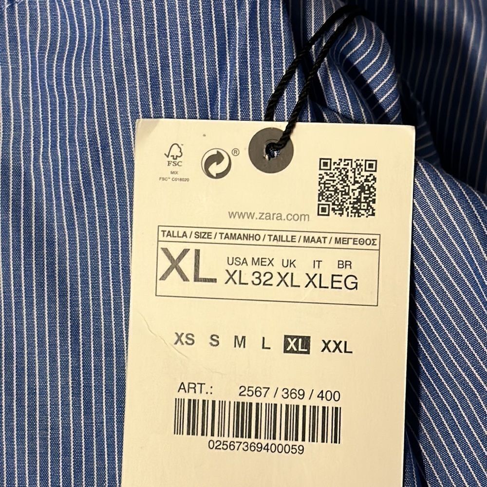 Zara Blue and White Midi Dress - Picture 10 of 10